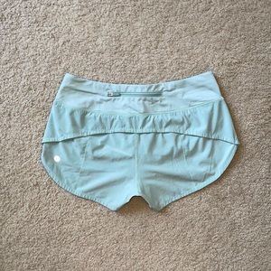 SOLD - Lululemon Speed Up Shorts Tonic Sea